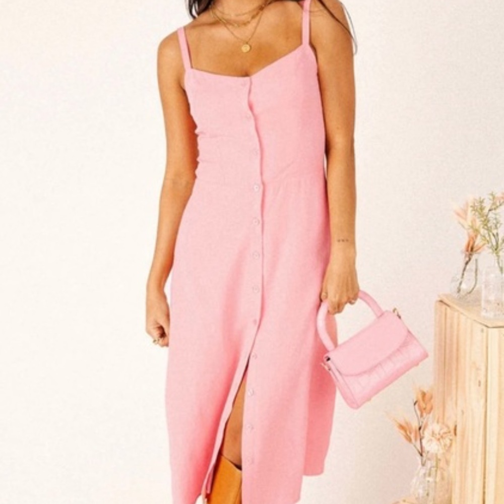 Kittenish Miss Vivi Barbie Midi Button Sun Dress